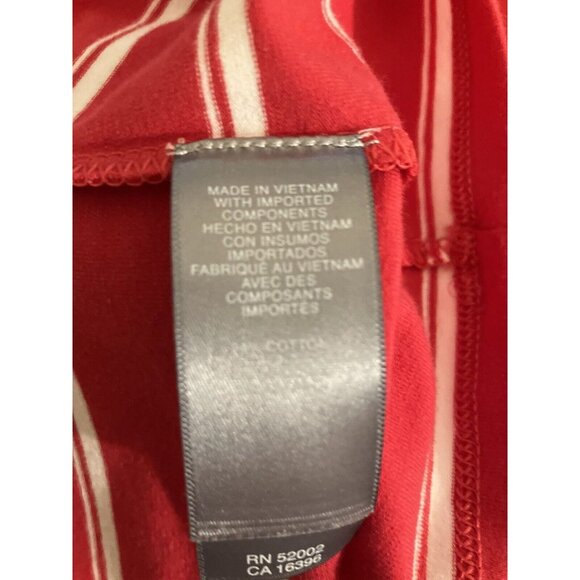 XS Liz Claiborne Women’s Top Red And White Buttons Long Sleeves NWT - Picture 7 of 7
